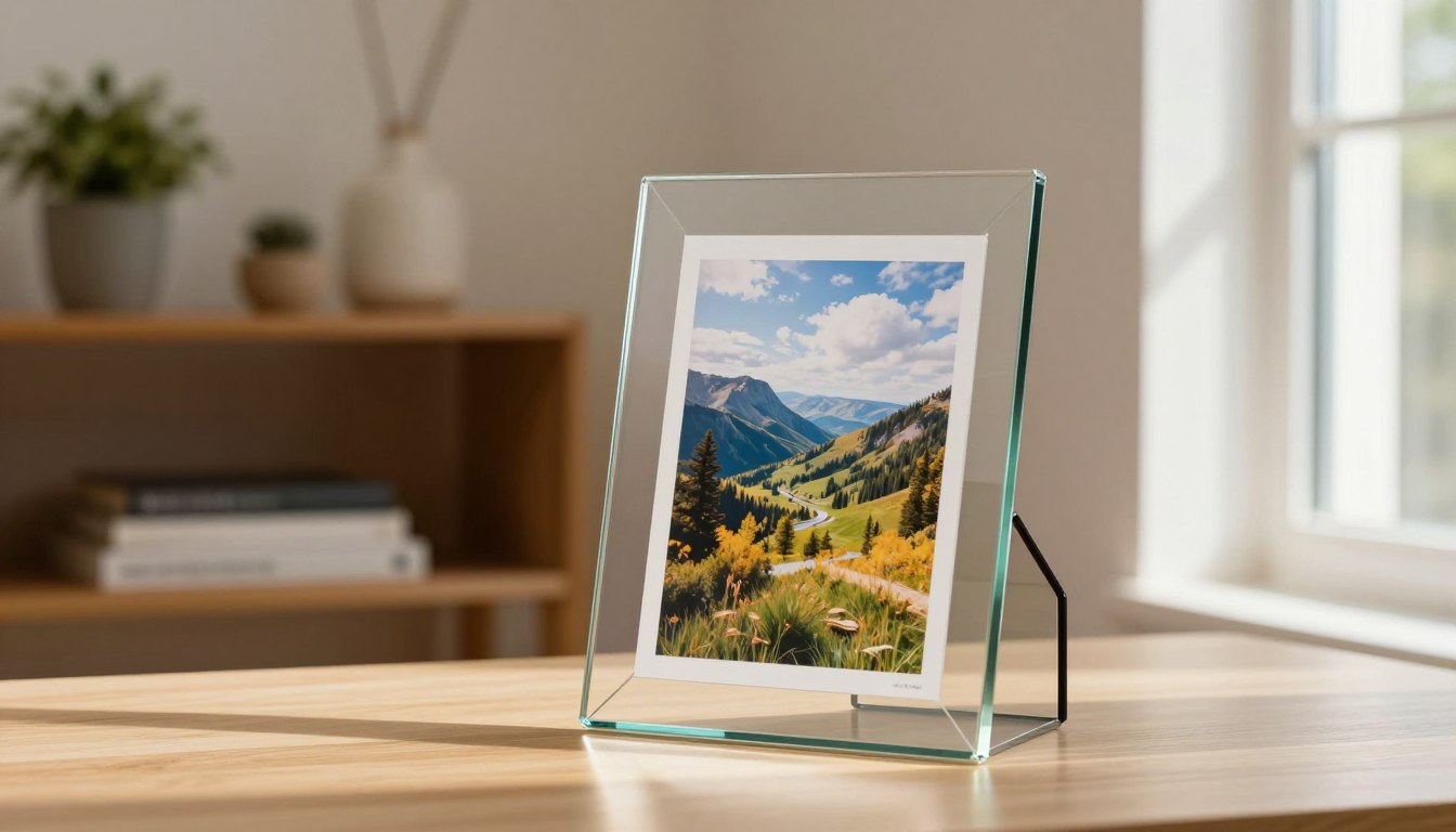 Szklana oprawa fotografii
